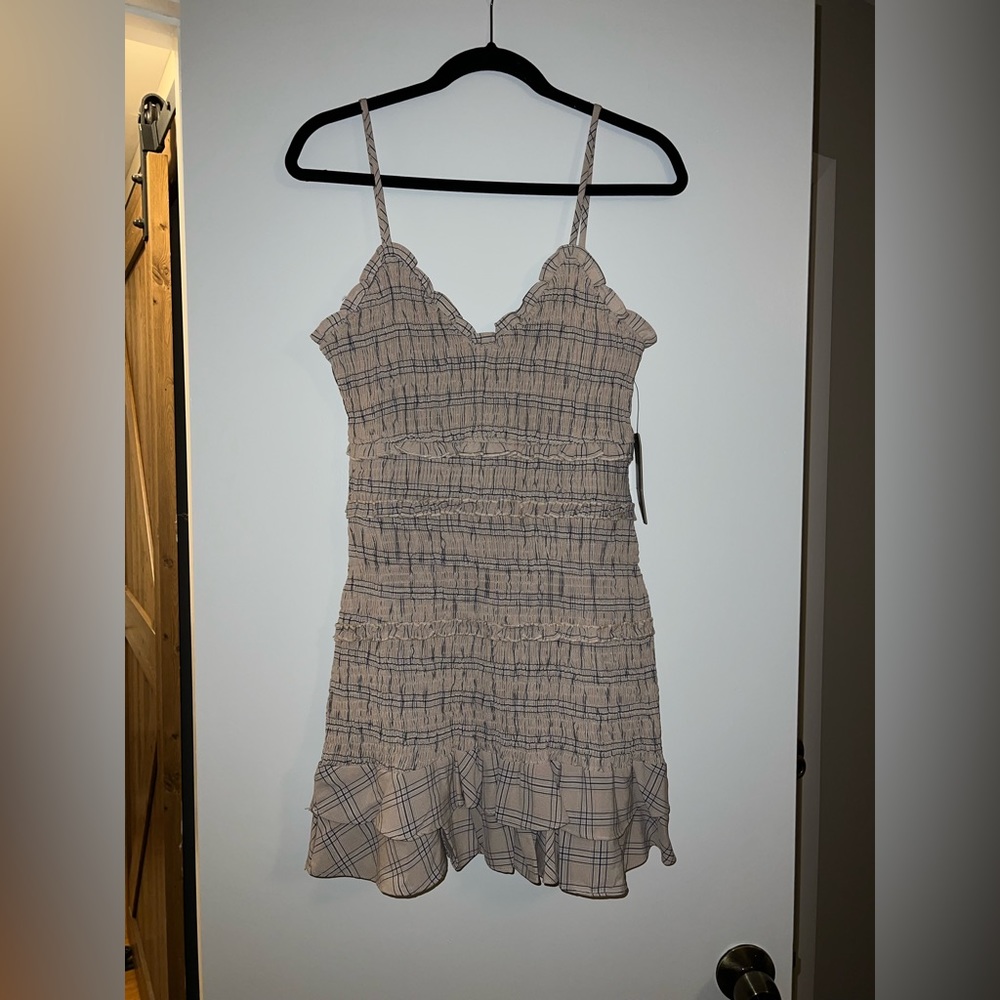 Lulus NWT rouched mini dress